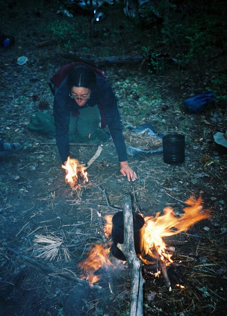 Mine and Joanna's first cooking fire